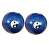 Blue Cloisonné Enamel Chinese Hand-Rolling Balls with Taiji Pattern view 1