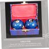 Blue Cloisonné Enamel Chinese Hand-Rolling Balls with Taiji Pattern view 3