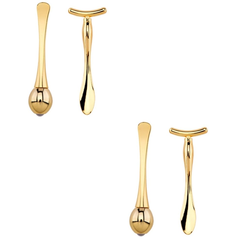 MAGICLULU 2 Sets Beauty Rollers, Skincare Tools, T-Shaped Double-Ended Eye Cream Applicators