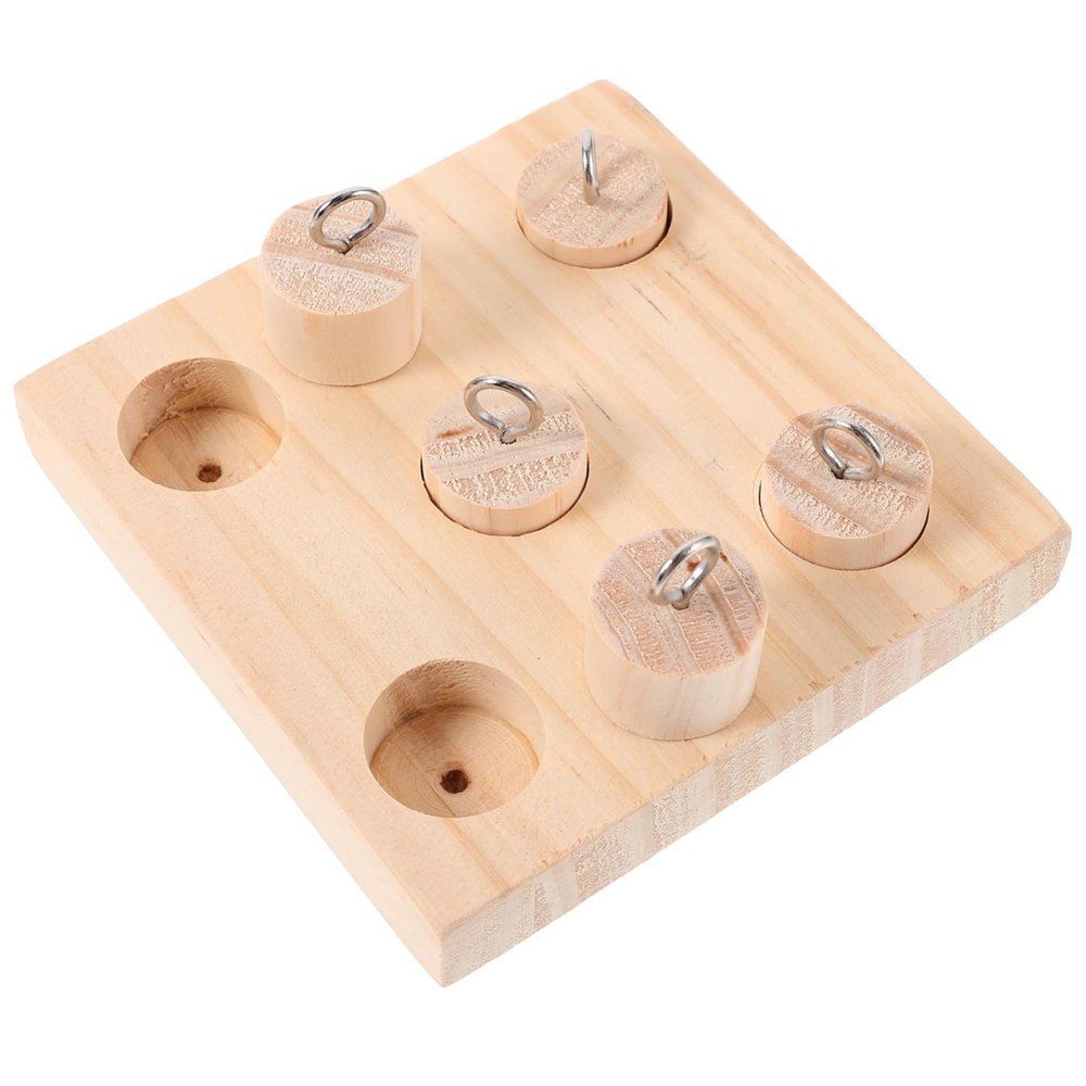 VANZACK 2-Piece Wooden Toy for Parrots, Nibbling, Training and Enrichment for Budgies and Other Pets