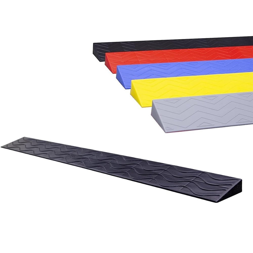 Threshold Ramp, Curb Ramp, Non-Slip, 1–6.5 cm High, for Bicycle, Wheelchair, Robot Vacuum, Garage and Storage (Gray)