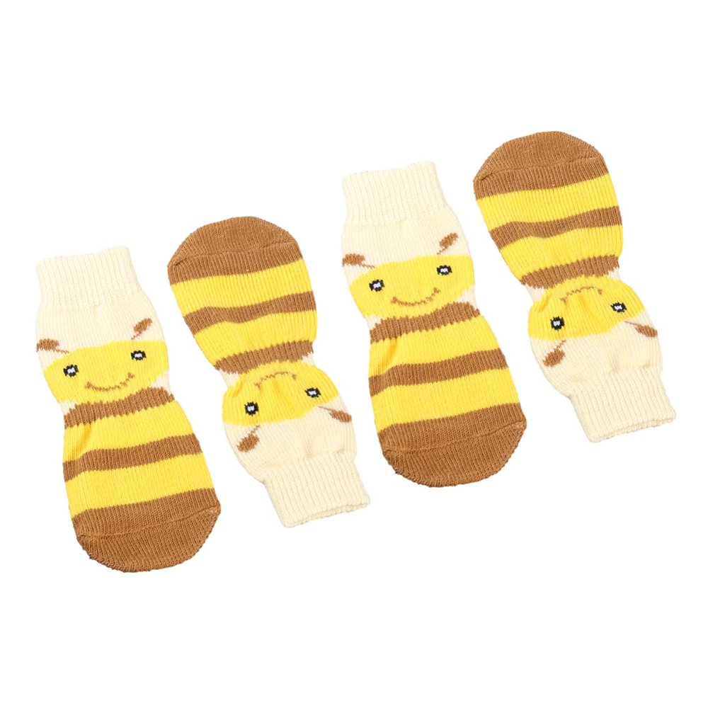 INOOMP 4-Pack Non-Slip Warm Knit Socks for Pets