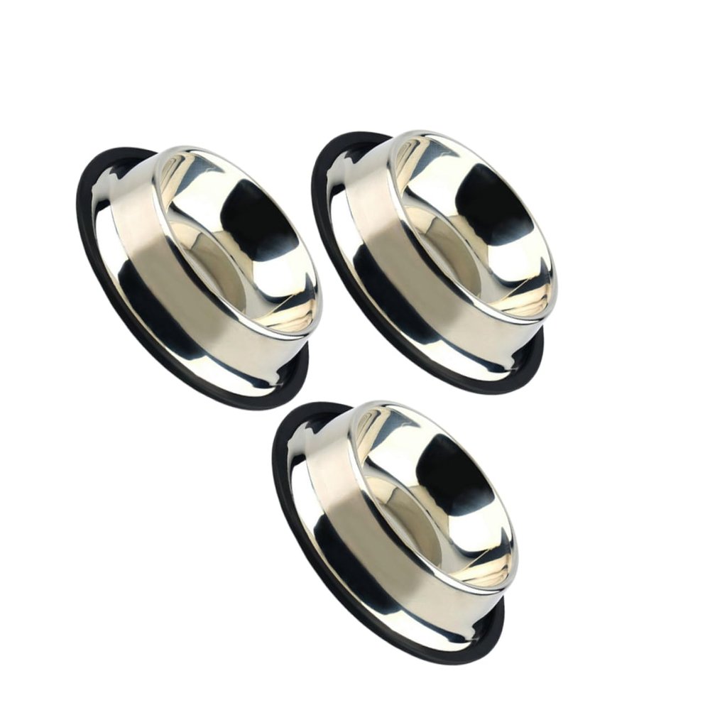 INOOMP 3-Piece Stainless Steel Dog Bowl Set with Non-Slip Base