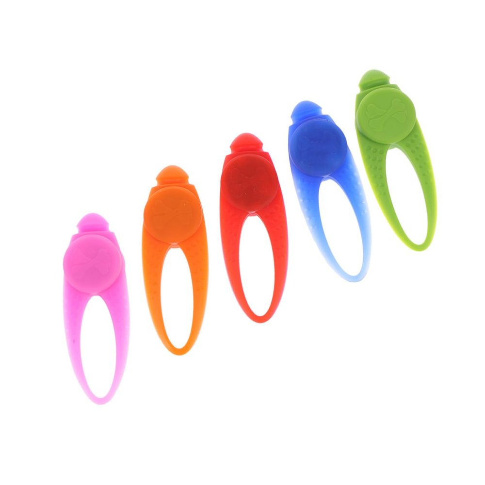Milisten 5-Pack LED Silicone Dog Collar Charms
