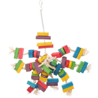 Wooden Bird Toy for Budgerigars and Parrots, 43 cm