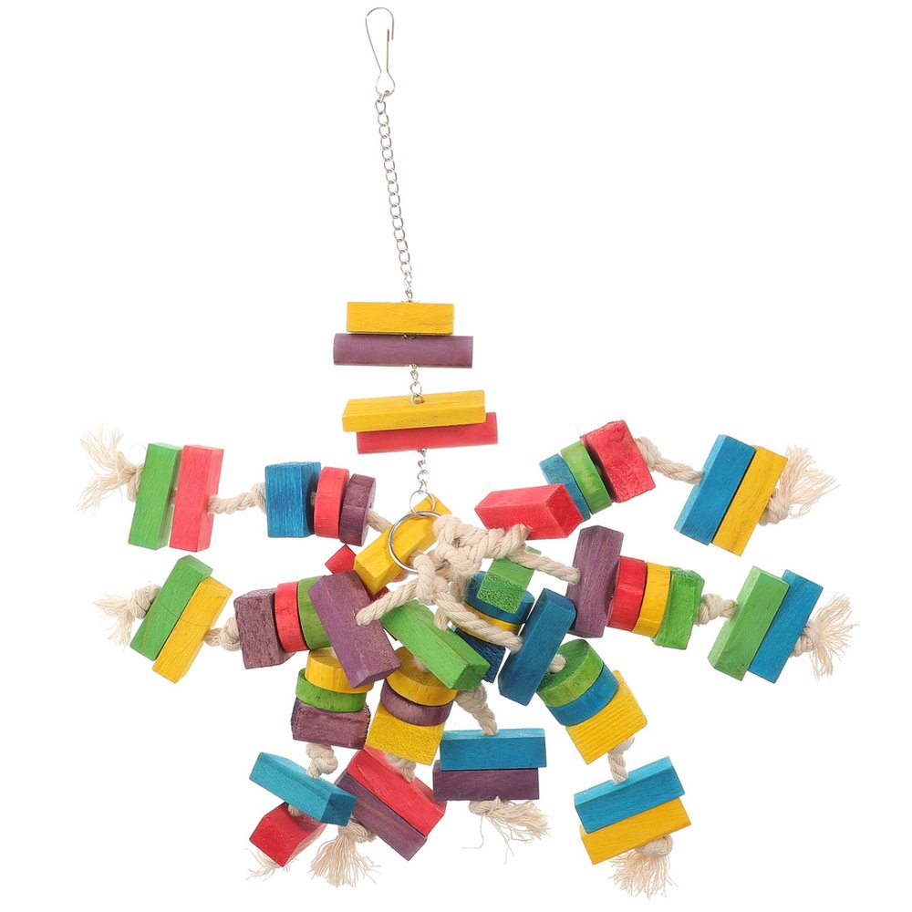 Wooden Bird Toy for Budgerigars and Parrots, 43 cm