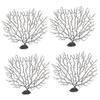 Yardwe 4-Piece Artificial Coral Figurine Set for Aquariums, Lifelike Tree Decorations, Medium view 1