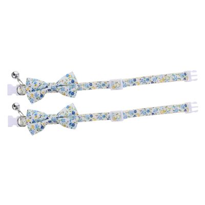 Toddmomy Adjustable Cat Collar with Bow and Bell