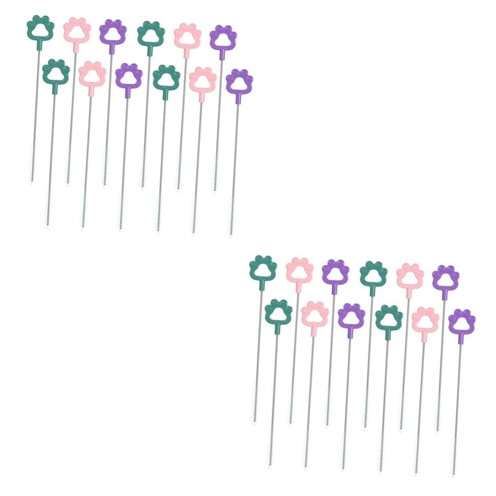 FRCOLOR 24-Piece Reusable Bottle and Straw Brush Set