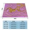 JIUJIUJIU Lightweight Flannel Blanket with Golden Lines Pattern view 3