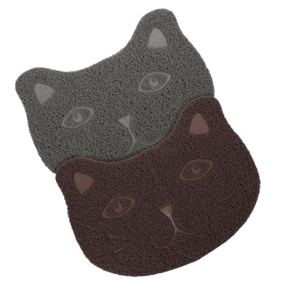 Supvox 2-Piece Thick Non-Slip PVC Cat Litter Mat