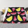 JIUJIUJIU Watermelon Pattern Flannel Throw Blanket view 1