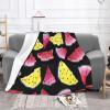JIUJIUJIU Watermelon Pattern Flannel Throw Blanket view 2