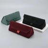 CBFGGOEUDFBS European Velvet Triangle Folding Eyeglass Case for Women and Men, Soft Premium Sunglasses and Reading Glasses Box (Color: 2) view 2