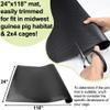 TCYPUHL Guinea Pig Cage Liner, 61 x 205 cm, 1 Piece, Waterproof Reusable Black Mat view 2