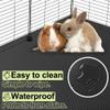 TCYPUHL Guinea Pig Cage Liner, 61 x 205 cm, 1 Piece, Waterproof Reusable Black Mat view 3