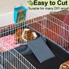 TCYPUHL Guinea Pig Cage Liner, 61 x 205 cm, 1 Piece, Waterproof Reusable Black Mat view 4