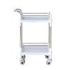 OHaGin Stainless Steel Work Table Trolley with Wheels, Kitchen Cart, Serving Cart for Laboratories, Hospitals, Dental Offices, and Beauty Salons, Pink, 71 × 46 × 87 cm (28 × 18 × 34 in) view 1