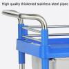 OHaGin Stainless Steel Work Table Trolley with Wheels, Kitchen Cart, Serving Cart for Laboratories, Hospitals, Dental Offices, and Beauty Salons, Pink, 71 × 46 × 87 cm (28 × 18 × 34 in) view 3