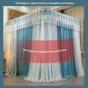 Double-Rod-Reinforced Bed Curtains, Canopy Mosquito Net with Three Openable Doors, 71 × 87 in, Light Coffee view 3