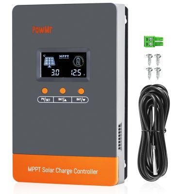 PowMr 100A MPPT Solar Charge Controller, 12/24/48V Auto