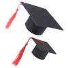 INOOMP 2-Pack Hamster Graduation Caps with Tassels, Decorative Graduation Hats for Small Pets, Comfortable Felt Hats for Graduation Parties and Special Occasions view 1