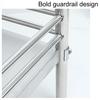 OHaGin Laboratory Cart, 2-Tier Stainless Steel Cart with 1 Drawer and Wheels, 60 x 40 x 88 cm view 2
