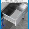 OHaGin Laboratory Cart, 2-Tier Stainless Steel Cart with 1 Drawer and Wheels, 60 x 40 x 88 cm view 4