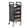 Retro Iron Salon Cart with 5 Drawers and Hair Dryer Holder view 1