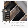 Retro Iron Salon Cart with 5 Drawers and Hair Dryer Holder view 2