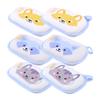 Healvian 6-Pack Baby Washcloths, Sponge and Terry Cloth, Soft Animal-Print Bath Mitts with Hanging Loop view 1