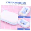 Healvian 6-Pack Baby Washcloths, Sponge and Terry Cloth, Soft Animal-Print Bath Mitts with Hanging Loop view 3