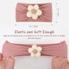 AQOKKA Baby Flower Headbands, Soft Nylon, Handmade view 2