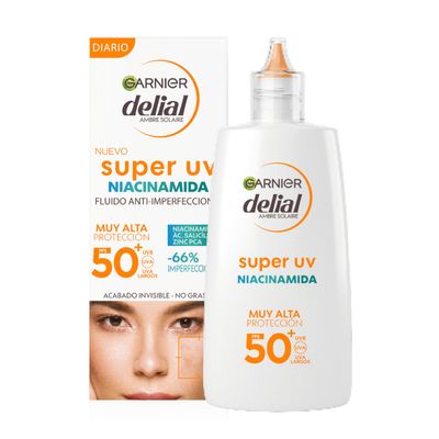 GARNIER DELIAL SUPER UV Niacinamide SPF 50+ Fluid Facial Cream, 40 ml