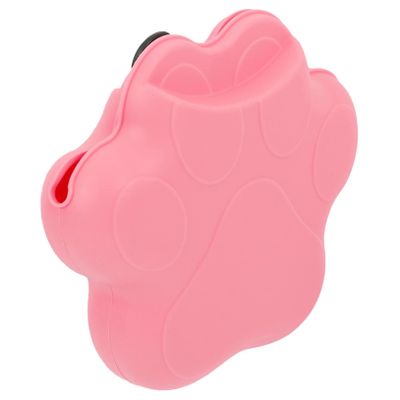 Kisangel 2-Pack Silicone Paw-Shaped Dog Treat Bags, Pink