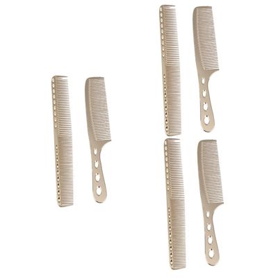 FRCOLOR 6-Piece Stainless Steel Hair Combs, Professional Barber Combs for Hair Styling and Organization, Anti-Static and Skin-Friendly, for Salon and Home