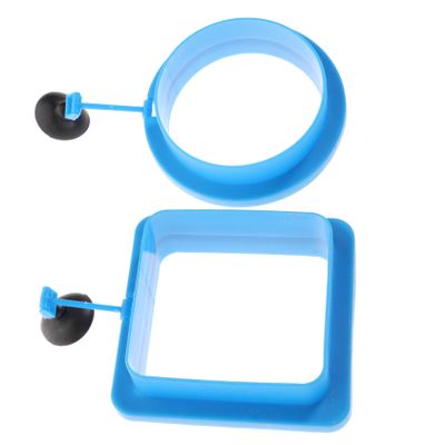 Kisangel 3 Sets of Aquarium Fish Feeding Rings, Wall-Mounted or Floating, 2 Pieces per Set