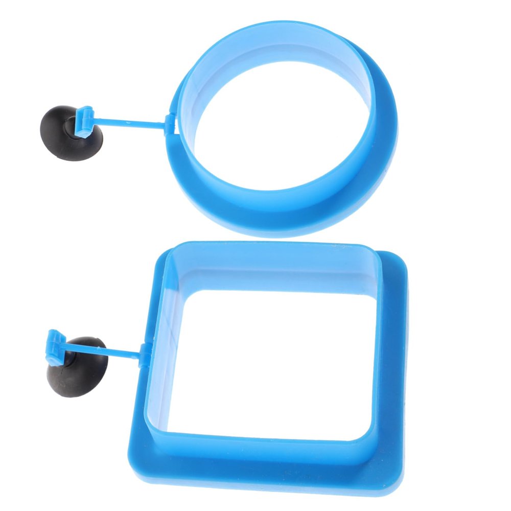 Kisangel 3 Sets of Aquarium Fish Feeding Rings, Wall-Mounted or Floating, 2 Pieces per Set