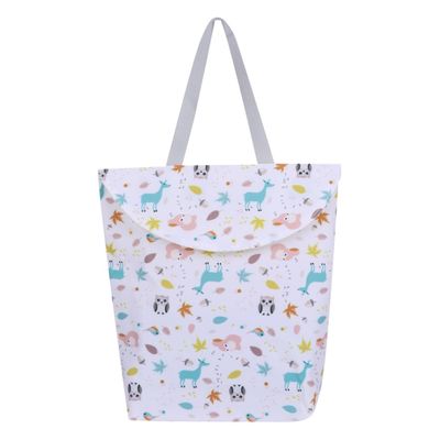 BESTonZON 1-Pc. Cartoon Stroller Organizer for Diapers, Waterproof Hanging Storage Bag for Baby Supplies, Large Capacity