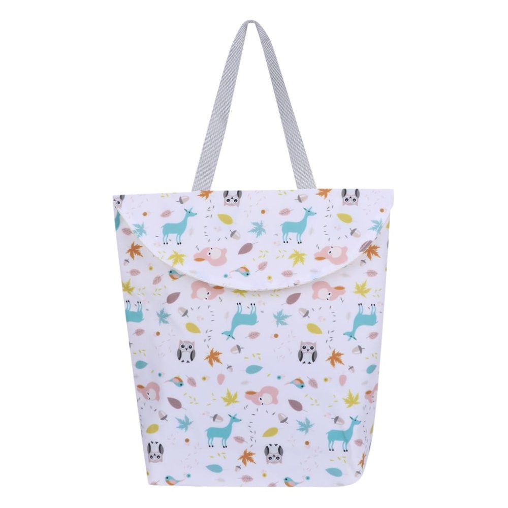 BESTonZON 1-Pc. Cartoon Stroller Organizer for Diapers, Waterproof Hanging Storage Bag for Baby Supplies, Large Capacity