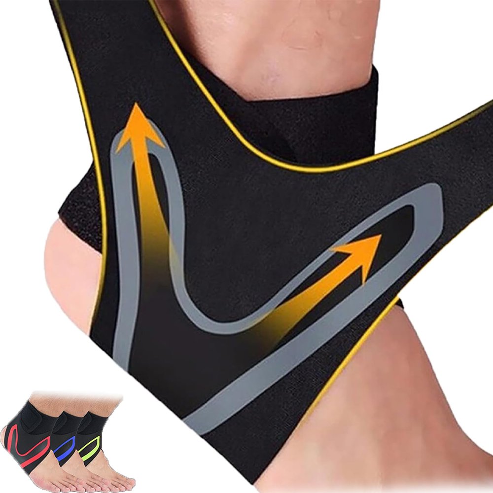 UIRPK Neuleben Foot Wrap - Plantar Fasciitis Support (XL, Black)