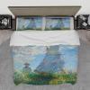 DINGSION Claude Monet-Style 3-Piece Bedding Set, Woman with a Parasol, Breathable, 240 x 220 cm view 1