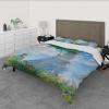 DINGSION Claude Monet-Style 3-Piece Bedding Set, Woman with a Parasol, Breathable, 240 x 220 cm view 2