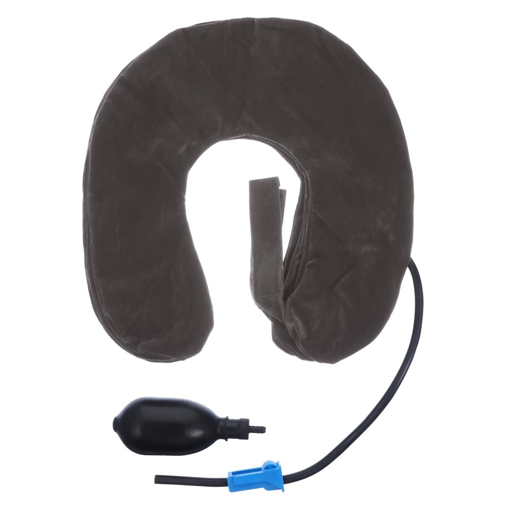 HAPINARY Inflatable PVC U-Shaped Neck Pillow with Adjustable Support