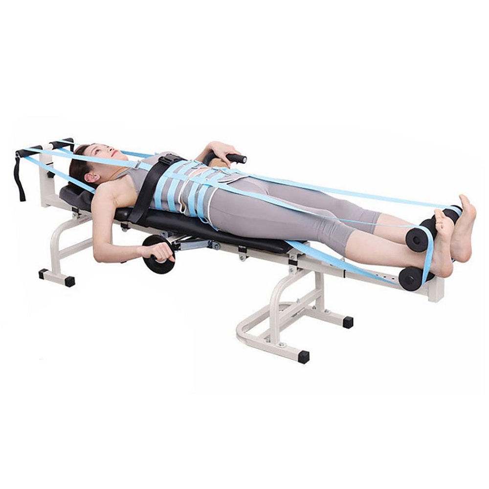RVUEM Massage Traction Table, Body Stretching Table, Cervical and Lumbar Spine Traction Bed, 38 cm Wide