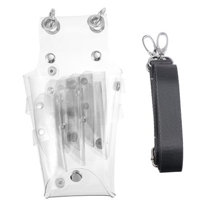 Transparent PVC Hairdressing Scissor Case with Belt Clip