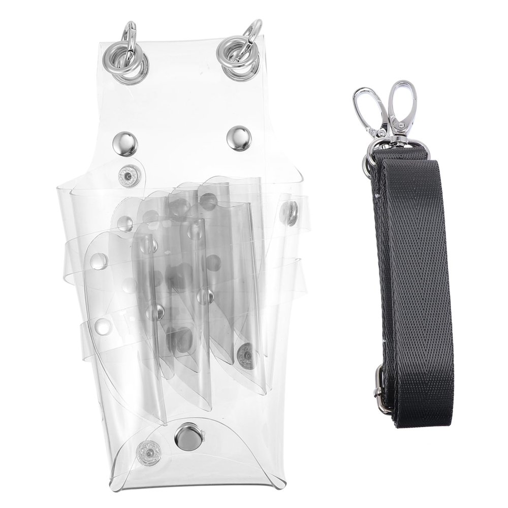 Transparent PVC Hairdressing Scissor Case with Belt Clip