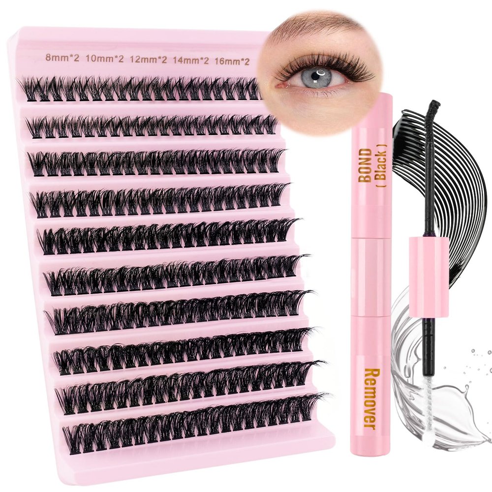 Parriparri 60D Lash Cluster Extension Set with Glue & Remover