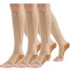 Mdrcg Compression Socks for Women and Men, 3 Pairs, Class 2, Zippered Open-Toe, 20–30 mmHg view 1