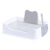 Indoor Puppy Potty Tray with Removable Grate and Guard Wall view 1